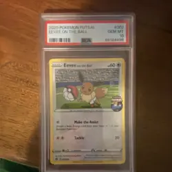 Pokemon Eevee on the Ball Promo PSA 10 Futsal 2020 TCG Card 002/005 Regular - Image 1