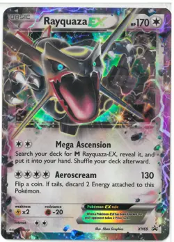 Pokemon Rayquaza EX Promo Card XY69 Holo Black Star Dragon Type English - Image 1
