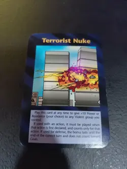 ILLUMINATI INWO Card Game "TERRORIST NUKE" New World Order UNLIMITED 1995 9-11 - Image 1