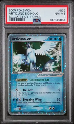Pokemon Black Star Promo Articuno EX 2005 PSA 8 Mint Holo Card #032 - Image 1