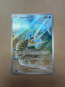 Pokemon Squirtle 170/165 Scarlet & Violet 151 Rare Holo Basic Card 2023 - Image 1