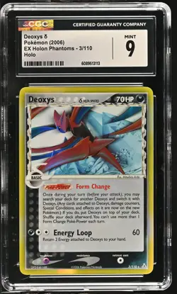 CGC 9 MINT Deoxys 2006 EX Holon Phantoms 3/110 Holo Pokemon Card - Image 1