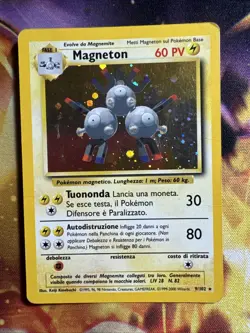 Pokemon TCG Magneton Base Set Holo Rare Card 9/102 - Image 1