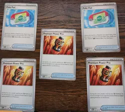 Pokemon TCG Poke Pad Trainer Item Cards Lot of 2 Ascended Heroes & 3 Free PPPMEG - Image 1