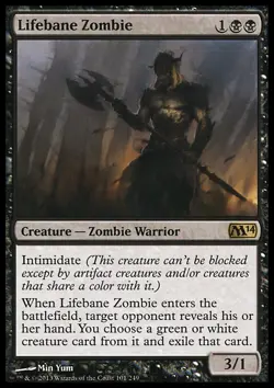 MTG Magic the Gathering Lifebane Zombie (101/262) Magic 2014 MP - Image 1