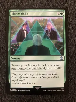 Magic The Gathering MTG - Three Visits - Universes Beyond: Doctor Who - Image 1