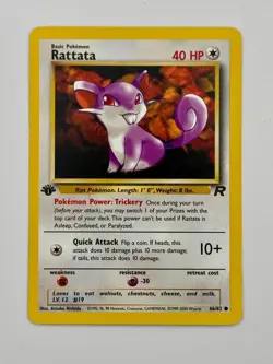 🇨🇦 Rattata Team Rocket Common LP Pokemon 66/82 1st Edition - Image 1