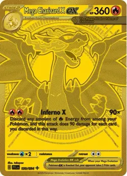MEGA CHARIZARD X EX 2025 POKEMON PHANTASMAL FLAMES EN #130/094 HYPER RARE - Image 1