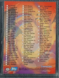 Pokemon Topps 1999 TV Animation Edition Complete Collection Series 2 - Image 2
