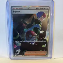 NM Penny 239/091 Special Illustration Rare Paldean Fates Pokemon Card - Image 1