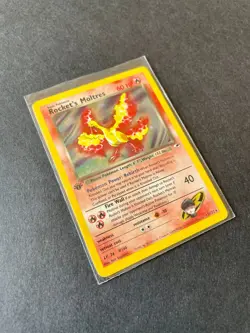 Rocket's Moltres 1st Edition Gym Heroes Holo Rare 12/132 WOTC Pokemon - Image 3