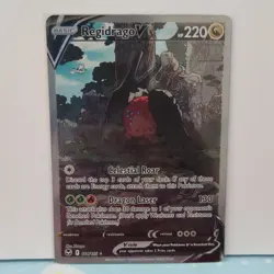 Pokemon Regidrago V 184/195 Silver Tempest Ultra Rare Full Art Holo HP 220 Card - Image 1