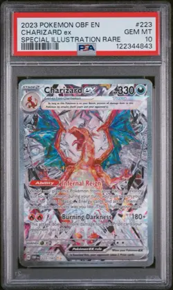 2023 POKEMON OBF EN SPECIAL ILLUSTRATION RARE SIR #223 CHARIZARD EX PSA 10 - Image 1