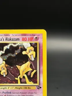 Sabrina's Alakazam 16/132 Pokemon TCG Gym Challenge Unlimited Holo Rare Card HP - Image 3