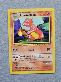 Pokemon TCG Charmeleon Base Set 24/102 Regular Unlimited Uncommon - Image 1