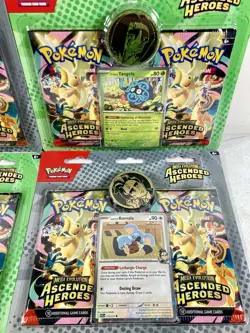 LOT OF 4 Pokemon TCG ME2.5 Ascended Heroes 2-Pack Blister Larry Erika Bundle NEW - Image 2