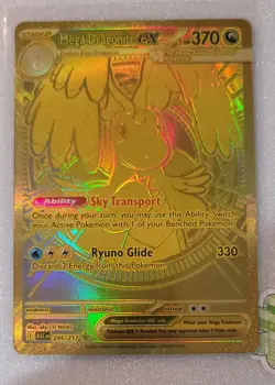 Mega Dragonite ex 295/217 Gold Hyper Rare Pokemon Ascended Heroes - Image 1