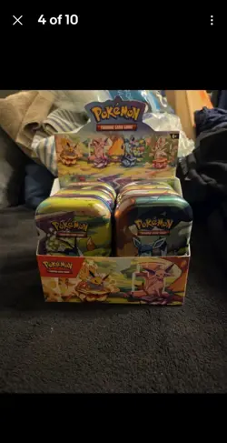 Pokemon TCG Prismatic Evolutions Mini Tin Display. (Empty No Packs) - Image 1