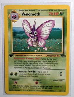 Pokemon Venomoth Non-holo 29/64 Jungle 1st Edition Vintage - Image 1