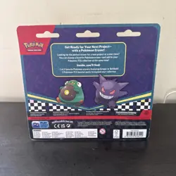 Pokemon Gengar Back 2 School 2 Booster Pack With Eraser New In Package - Image 2