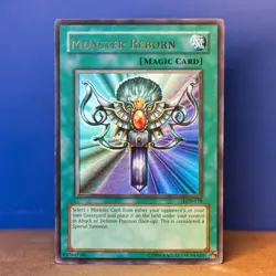 Yu-Gi-Oh! TCG Monster Reborn LOB-118 Ultra Rare WAVY OG Unlimited NM/LP - Image 1