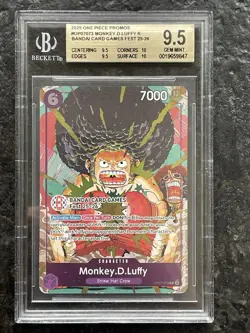 Monkey.D.Luffy (BANDAI Card Games Fest 25-26) OP07-073 One Piece BGS 9.5 - Image 1
