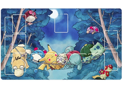 Psyduck Playmat With Zones TCG Card Game Gaming Desk Mat {23.5"L x 14"W} - Image 1
