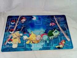 Psyduck Playmat With Zones TCG Card Game Gaming Desk Mat {23.5"L x 14"W} - Image 3