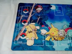 Psyduck Playmat With Zones TCG Card Game Gaming Desk Mat {23.5"L x 14"W} - Image 4