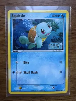 Pokemon TCG Squirtle Stamped Reverse Holo Card 63/100 EX Crystal Guardians - Image 1