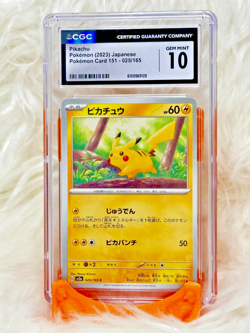 Pikachu 025/165 Pokemon Card 151 Japanese CGC Gem Mint 10 - SSPC000000092 - Image 1