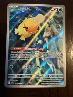 Misty's Psyduck Illustration Rare Pokemon Card 193/182 Destined Rivals Series - Image 1