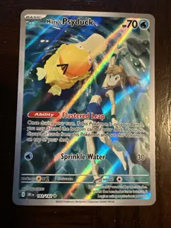 Misty's Psyduck Illustration Rare Pokemon Card 193/182 Destined Rivals Series - Image 2