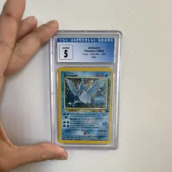 Pokemon Articuno Fossil Unlimited Holo Rare CGC 5 2/62 TCG Card 1999 - Image 1