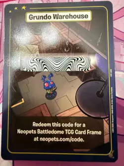 Neopets TCG Grundo's Warehouse CODE - Neopets Battledome TCG Card Frame - Image 1