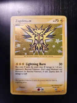 Zapdos Supreme Victors #150/147 Holo Pokemon TCG Card 2009. HP - Image 1