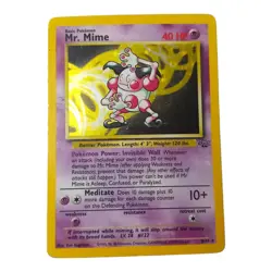 Mr Mime 6/64 Jungle Holo MP WOTC Vintage Pokemon TCG Card Basic Rare - Image 1