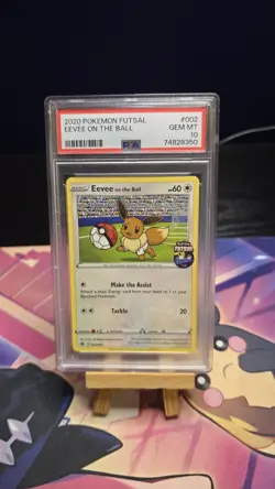 Eevee On the Ball 2020 Futsal UK Exclusive Promo Card PSA 10 Gem Mint 002/005 - Image 1