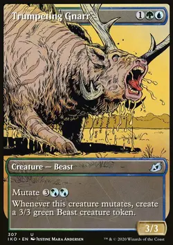 Magic the Gathering MTG Trumpeting Gnarr (307) Ikoria Lair of Behemoths NM - Image 1