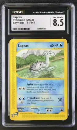Lapras Pokemon (2003) Skyridge #71/144 CGC 8.5 NM/MINT+ Common WOTC - Image 1