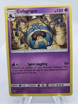 Cofagrigus 100/214 Rare English Pokemon Sun & Moon Lost Thunder Regular NM - Image 1