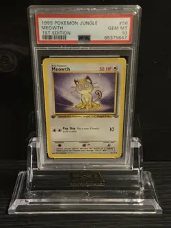 Pokemon meowth jungle 1st edition psa 10 - Image 1