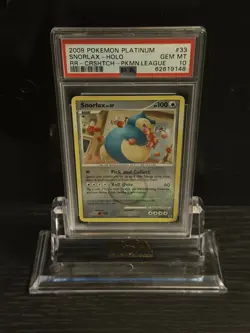 Pokemon League Promo Reverse Holo Snorlax LV.37 33/111 PSA 10 - Image 1