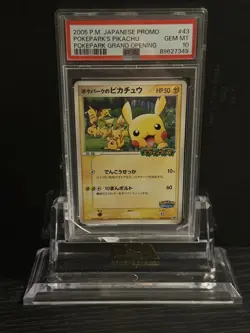 2005 POKEMON JPN PROMO POKEPARK GRAND OPENING #43 POKEPARK'S PIKACHU PSA 10 - Image 1