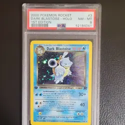 Pokemon TCG Dark Blastoise Team Rocket 1st Edition Holo PSA 8 3/82 - Image 1