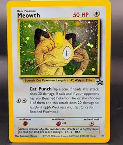 Meowth Holo Heavy SWIRL Black Star Promo #10 Pokemon Gameboy GB NM/ Mint 💎💎 - Image 3