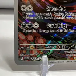 Pokemon TCG Paradox Rift Illustration Rare Yveltal 205/182 NM One Owner - Image 4
