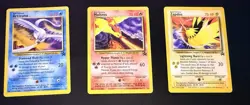 Pokemon TCG Moltres Zapdos Articuno Black Star Promos WOTC - Image 1