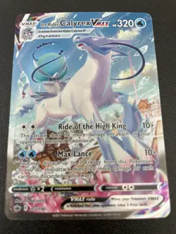 2021 Pokemon SWSH Chilling Reign Ice Rider Calyrex VMAX #203/198 - Image 1