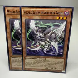 2x Yugioh Wizard Buster Destruction Sword BOSH-EN021 1st Common - LP-NM 💎 - Image 1